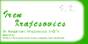 iren krajcsovics business card